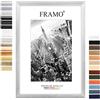FRAMO35 20x40 Cornice (Alu Criss Cross) in MDF fatta a mano con lastra di vetro artificiale antiriflesso a prova di rottura e robusta parete posteriore in MDF, Larghezza cornice: 35 mm