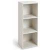 eacommerce Libreria Scaffale con Ripiani Moderna Salvaspazio Design Aperto in Legno Resistente Stabile Antiribaltamento Casa Ufficio (Bianco Nordico, 30x24x80H cm - 3 Ripiani)
