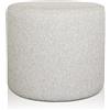 Deshome Venere Ø 50 cm - Pouf poggiapiedi divano rotondo Puff per soggiorno camera da letto Puffo per sedersi (Beige)