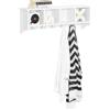 SoBuy® FRG48-L-W, Portachiavi da parete, Appendichiavi, Appendiabiti, Mensola da bagno, bianco,L72cm,IT