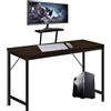 EXSELTMAN Scrivania per Computer in Metallo con Supporto Monitor Staccabile - Tavolo Ufficio Gaming con Staffa Schermo (80 x 40 x 75cm, Noir)