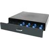 Mendler Tavolino Supporto per Macchina da caffè con cassetto Porta Capsule HWC-L98 polistirene Antiurto 7x31x34cm Nero