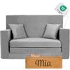 Flumi Personalizzato Divanetto Bambini con Funzione Sleep - 3 in 1 | Divani Piccoli | Divano Bambini | Colore: (Grigio)