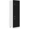 vidaXL Armadio per Frigo "Lyon" Nero 60x57x207 cm