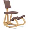 Varier Variable Plus Knee Chair con schienale marrone/moka - Sedia da ufficio ergonomica con design scandinavo, sedile attivo e comfort - 10 anni di garanzia