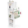 CDF Libreria Scaffale Moderna a Giorno con Ripiani Aperti Bianco 40 cm | Scomparti a vista, libri e documenti, decorazioni, soggiorno e studio, organizzazione domestica, mobile verticale