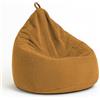 chilly pilley® pouf a sacco in velluto a coste con imbottitura in EPS - cuscino per sedile, cuscino da gioco, molti colori, 65x85 miele