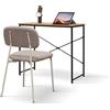 PAZZO DESIGN Scrittoio fisso Sveva, Rovere Rustico, Gambe Nere, Tavolo Cucina, Tavolo Soggiorno, Scrivania, 80x40x75 cm - id_2298