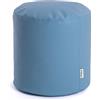 Avalon - Pouf Poggiapiedi CILINDRO Jazz in Ecopelle, Puff Poggiapiedi Divano quadrato, Pouffe Imbottito in Similpelle Elegante e Resistente, Comodo e Impermeabile, Made in Italy(50cm-Cielo)