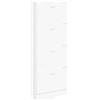 vidaXL Scarpiera Bianca 59x17x150 cm in Legno Multistrato