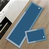 Hixingo Tappeto Cucina in Diatomite, Trifoglio Quattro Passatoia Cucina Antiscivolo Lavabile Tappeti da Cucina, Tappeto da Cucina Tappeto da Bagno Tappetino per Doccia (Lago Blu,60x90cm)