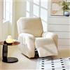 Hearda Copripoltrona Relax Reclinabile Addensamento, Velluto di Mais Fodere Poltrona Relax Elasticizzato Copripoltrona 1 Posto con Tasca Copripoltrona Reclinabile Fodere per Poltrone (Beige)