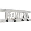 Mendler Appendiabiti guardaroba shabby vintage HWC-C60 Family 60x21cm - bianco