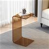 MKYOKO Tavolino A Forma Di C, Tavolino Per Divano In Acrilico, Tavolino Da Esposizione Per Decorazioni Per La Casa Dal Design Moderno E Trasparente Per Soggiorno (Color : BROWN, Size : 30x30x55cm)