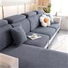 ZCXRYFL Fodera per Cuscino del Sedile del Divano 3 4 2 1 Posti Federa per Cuscino Schienale Elastica Alta- Copri Cuscini Seduta Divano del Mobili Soggiorno(1 Seater Cover L: 50-65cm, W: 50-65cm,Grey)