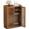 Generic Mobilettos Nascondi Router Materiale di Bambù Addensato Design Cavo Archiviazione Multipla Armadio per Router in Legno per La Decorazione Della Parete(Brown,59 * 25 * 82cm)