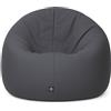 PATCH HOME - Pouf 2 in 1, cuscino da pavimento, poltrona a sacco da gaming, per adulti e bambini, con imbottitura (antracite, Ø 155 cm)