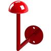 BRACKY THE LAB Bracky Porta Casco Moto | Modello Mono Casco | Supporto da Parete o da Muro | Gancio di Colore Rosso