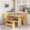 vidaXL Panca Angolare 151 cm in Legno Massello di Pino Marrone Miele