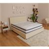 Materassimemory.eu Materasso Memory Aloe Therapy Latex Alto 28cm Singolo 90x190 detraibile, 7 cm Memory, 11 Zone di portanza differenziata, Sfoderabile Lana/Cotone, in Omaggio Cuscino