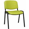 SEDIAOFFICE - Sedie Ufficio Senza Ruote, Sedia Scrivania Ergonomica, per Studio, Sala D'Attesa, Sala Riunioni e Conferenze, Comoda Sedia Ufficio in Ecopelle (Base, Verde Mela Pelle)