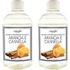 Generic Camomilla Torino - Feifan Ricarica Profumo 500 ml per Lampada Catalitica 25 Fragranze Naturali e Intense ad Alto Concentrato di Essenza- Made in Italy (Arancia E Cannella, 2 Flaconi)