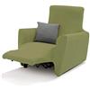 BIANCHERIAWEB SONNI CALDI E PROFONDI CON BIANCHERIAWEB Copripoltrona Reclinabile Easy Long Sofa Cover in Tinta Unita Poltrona Verde 160