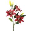 Generic Fiori artificiali, bouquet da sposa per feste, bouquet da sposa, fiori di lilium brownii in seta, oggetti di scena fotografici, per tavolo del soggiorno (rosso)