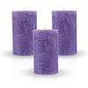 Bestgoodies Candela rustica a pilastro viola, confezione da 3 pezzi, colori e dimensioni, lunga durata, candela antica, candele decorative per l'avvento