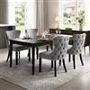 chairus Set di 4 Sedie da Pranzo in Velluto Sedie da Cucina Retro, Grigio