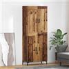 RCODSSK Highboard 2 pezzi legno vecchio legno con molto spazio di archiviazione, armadietto con ante e gambe in metallo in legno