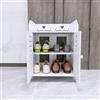 LANTUS Piccolo Mobile da Riordinamento per Toilette, Supporto per Carta Igienica, Colonna, Armadio da Bagno, Armadietto, Scaffale Regolabile, 40 x 35 x 53 cm (Due Livelli)