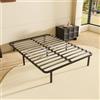 DEWINNER Rete 140x190 cm, Altezza 35cm, Ortopedica con 7 Piedi,Letto Ferro Battuto con Rete a Doghe francese regolatori di rigidità con Doppie doghe centrali 140 x 190 cm