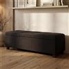 Mendler Panca contenitore elegante Kriens tessuto 114x45x45cm - nero