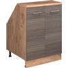 Vicco Mobile cucina sottotetto R-Line, Grigio nobile, 60 cm con 2 porte, carcassa 60 cm profondità, per la libera combinazione all'interno di sistemi cucina modulari