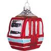 Brubaker Ski Cabinovia Rossa - Palla di Natale in Vetro Dipinto a Mano - Palla di Natale in Vetro Dipinto a Mano - Divertente Cifre Decorazione Palla Dell'Albero - 10 cm