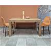 icreo Tavolo allungabile DIONISIO 140 moderno ROVERE artwood cm.140x90 H75 con 2 allunghe cm.40