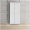 CAESAROO Armadio 96x200H cm Bianco opaco con due ante - Bianco