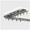 PLWUPE Scorrevole Binario per Tende Bastone per Tenda Pieghevole a Forma di L e U e S Binari Doppio per Tenda da Soffitto Divisoria con Angoli a 90° Asta per Tenda Doccia(Bianco,200cm/6.5ft (2*100cm))