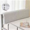 ZCXRYFL Cuscino Testata Letto Imbottito Cuscini Lombari Cuscino Di Supporto Per Lettura Singolo Matrimoniale Cuscino Per Schienale Letto In Ferro/Legno Cuscino Di Rialzo Testiera Multiuso(80x25x5cm,A-Grey1)