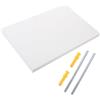iplusmile Mensola Sospesa Da Parete 30x20cm in Bianco Mensola Galleggiante Robusta e Facile Da Installare Per Arredamento Casa Supporto Portaoggetti Per Cucina e Soggiorno