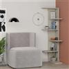 Totò Piccinni Libreria KORA angolare in legno 6 Ripiani dal design moderno 37x22x141h (Cashmere)