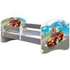 ACMA Letto per Bambino Cameretta per Bambino con Materasso Letto junior II Grigio (03 Macchina sportiva, 180x80)