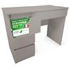 CDF Scrivania Ufficio con Cassetti per Bambina Cameretta Tabella di Studio per Computer PC Domestico con Superficie di Lavoro - Scrittoio Compatto Estraibile Studio Mobiletto Ufficio - Grigio Argilla
