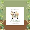 Cormar Tag Bomboniera Confetti Confezione Personalizzata Quadrato, Battesimo, Comunione, Cresima, Compleanno, Matrimonio, Nascita, Laurea 60 Pezzi (Safari)