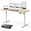SENSE7 Nojo Light Scrivania Elettrica Pino Nero 140x70cm, 70kg - Grande Scrivania Moderna di Carattere