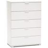 milani home MilaniHome.it - cassettiera 5 cassetti per Soggiorno Cucina Bagno Fatto in Italia cm 75x38x103 HDI coloreBianco