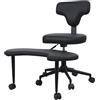 Makamsui ADHS, sedia da ufficio, con ruote con supporto lombare e altezza regolabile, per adulti, colore beige