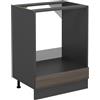 Vicco Mobile per forno da incasso R-Line, Grigio nobile, 60 cm senza piano di lavoro, per la libera combinazione all'interno di sistemi cucina modulari