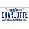 TNND Charlotte North Carolina Targa in Metallo, 15,2 x 30,5 cm